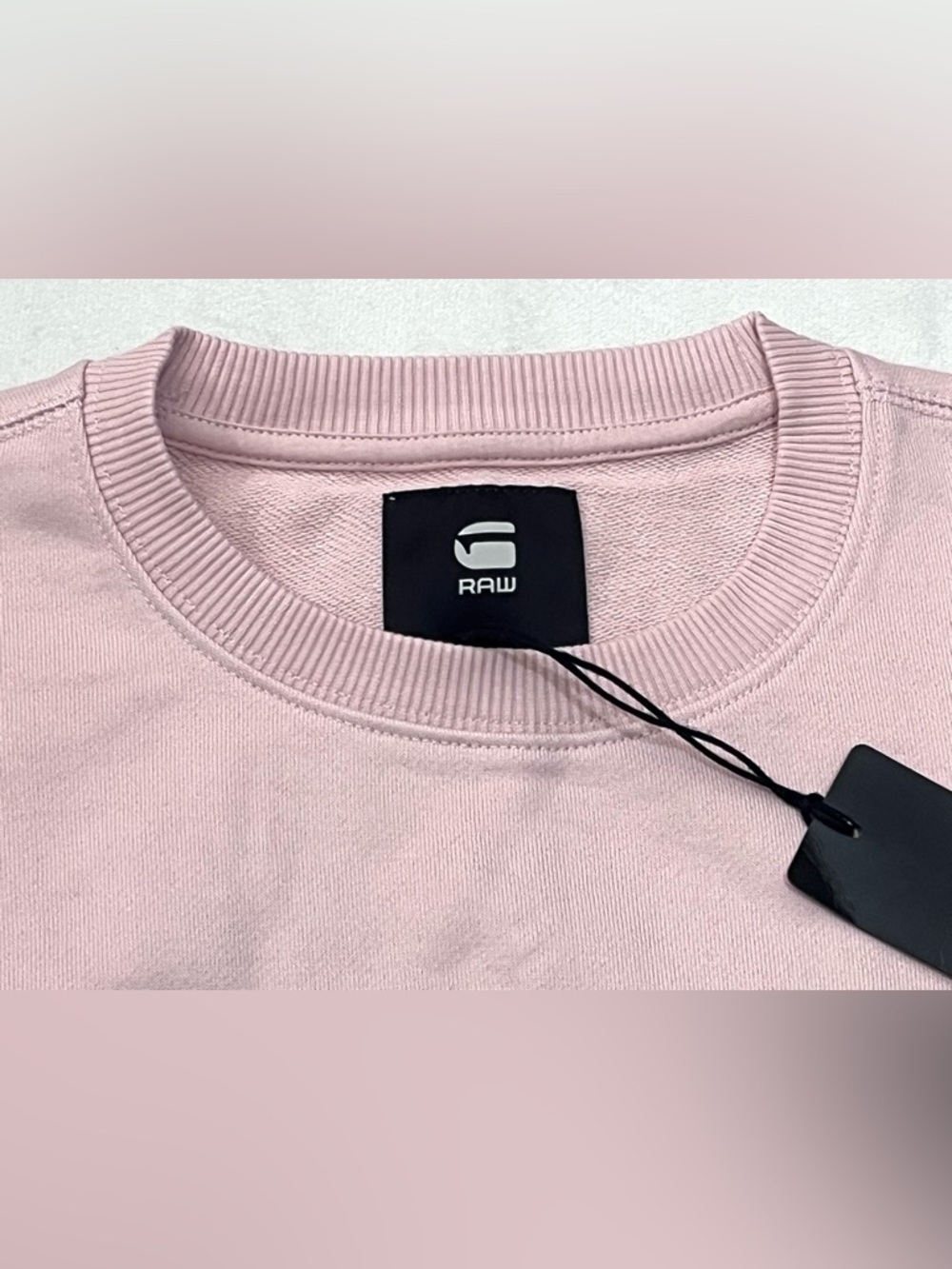 G-Star RAW Premium Core RAW Crewneck Women’s Light Pink Sherland Sweatshirt - Picture 3 of 16